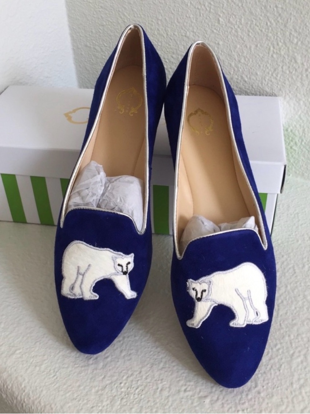 NEW C Wonder Polar Bear Holiday Flats 8 - Picture 2 of 5